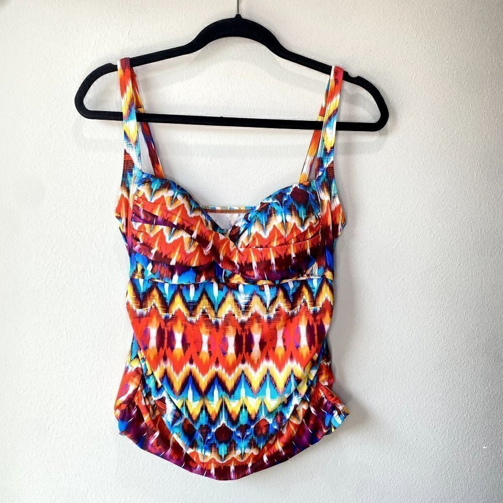 La Blanca Serengeti Ikat Tankini Top 12